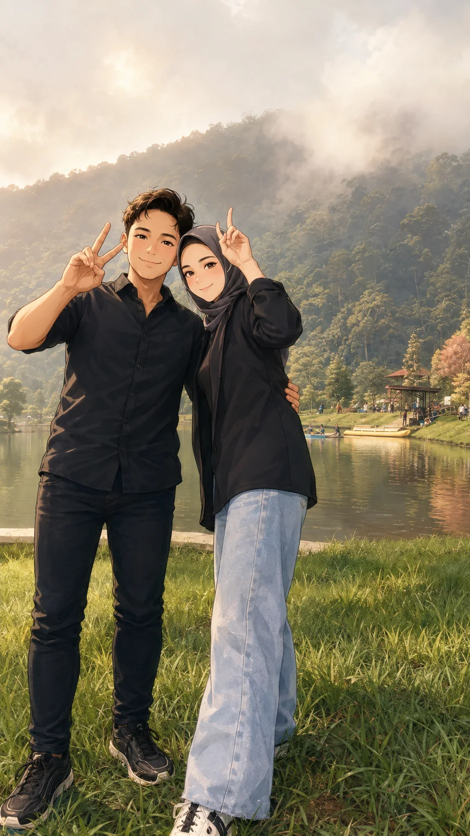 Arif dan Sifa membuat tanda damai