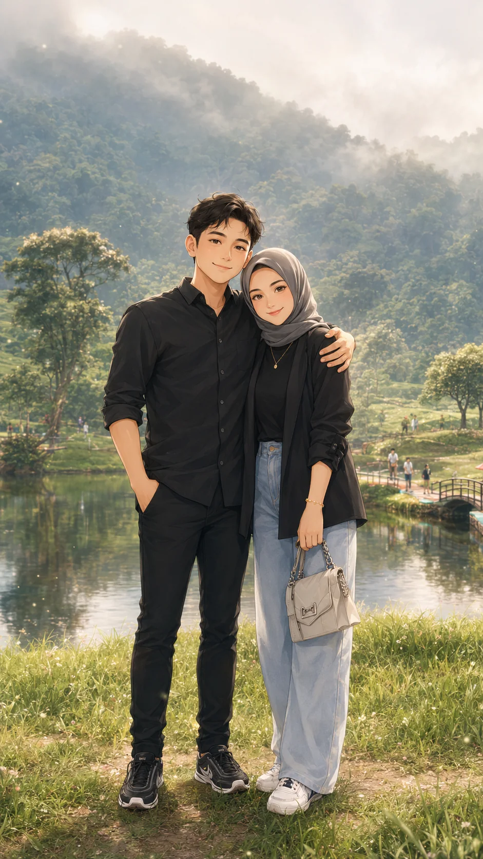 Arif dan Sifa berdiri bersama